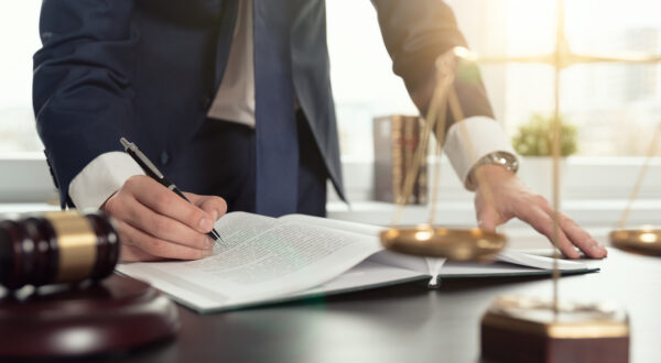 Lawyer Working With Documents