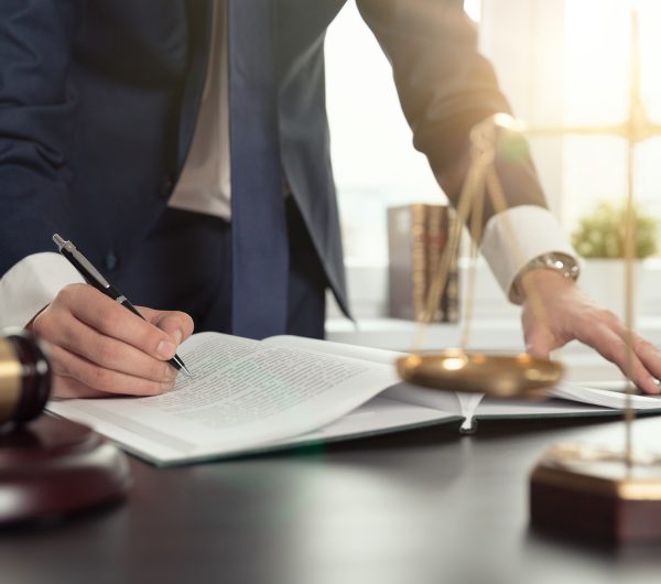 Lawyer Working With Documents